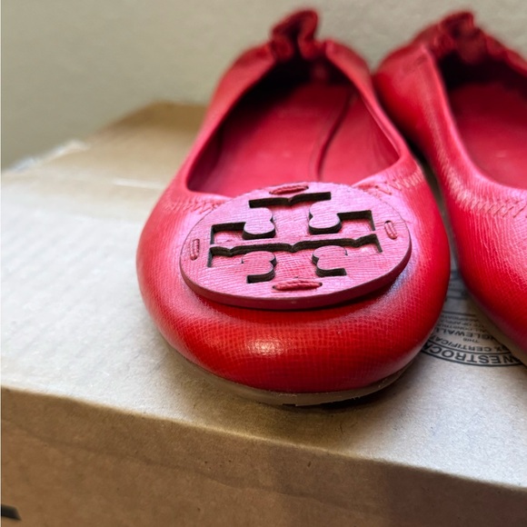 Tory Burch Red Flats 9 - Picture 9 of 14